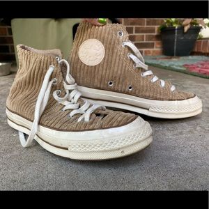Converse Corduroy High Top, women’s size 9, tan